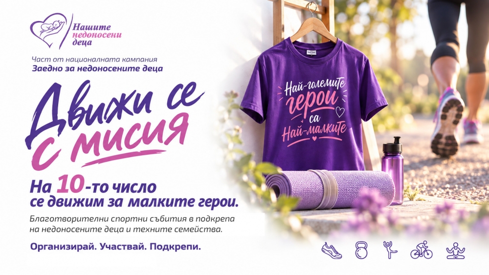 „Движи се с мисия“ за недоносените бебета